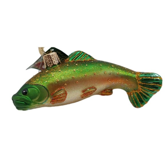 Old World Christmas Glass Ornament Rainbow Trout Multi-colored - Picture 1 of 9